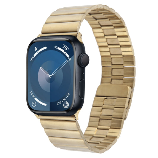 For Apple Watch Series 9 41mm Bamboo Stainless Steel Magnetic Watch Band(Gold) by bashfashion