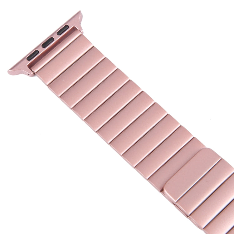 For Apple Watch Series 9 41mm Bamboo Stainless Steel Magnetic Watch Band(Pink) by bashfashion