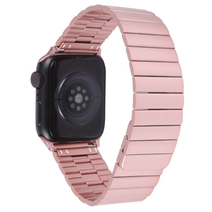 For Apple Watch Series 9 41mm Bamboo Stainless Steel Magnetic Watch Band(Pink) by bashfashion