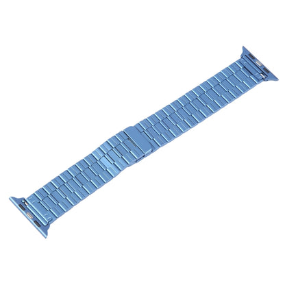 For Apple Watch Series 9 41mm Bamboo Stainless Steel Magnetic Watch Band(Blue) by bashfashion