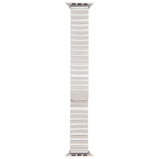 For Apple Watch Series 9 41mm Bamboo Stainless Steel Magnetic Watch Band(Starlight) by bashfashion