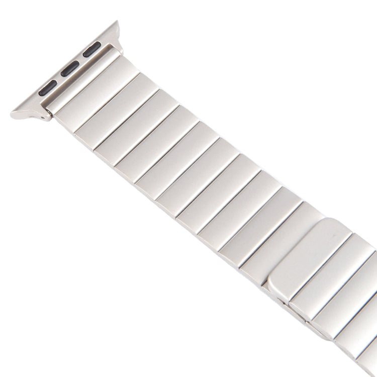 For Apple Watch Series 9 41mm Bamboo Stainless Steel Magnetic Watch Band(Starlight) by bashfashion