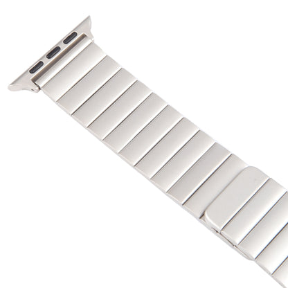 For Apple Watch Series 9 41mm Bamboo Stainless Steel Magnetic Watch Band(Starlight) by bashfashion