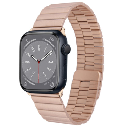 For Apple Watch Series 8 41mm Bamboo Stainless Steel Magnetic Watch Band(Rose Gold) by bashfashion