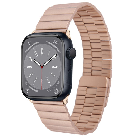 For Apple Watch Series 8 41mm Bamboo Stainless Steel Magnetic Watch Band(Rose Gold) by bashfashion
