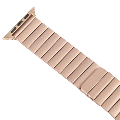 For Apple Watch Series 8 41mm Bamboo Stainless Steel Magnetic Watch Band(Rose Gold) by bashfashion