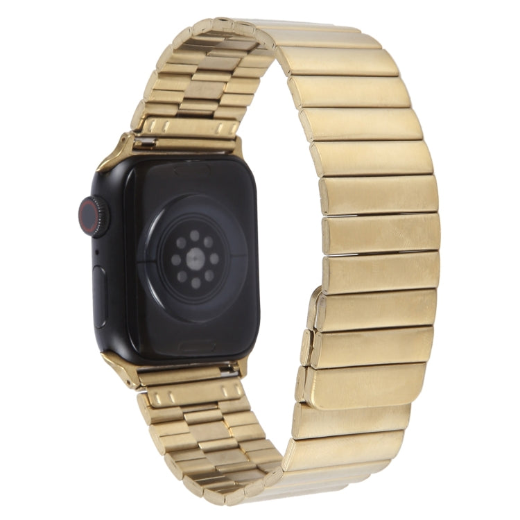 For Apple Watch Series 8 41mm Bamboo Stainless Steel Magnetic Watch Band(Gold) by bashfashion