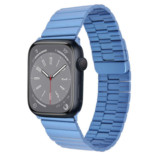 For Apple Watch Series 8 41mm Bamboo Stainless Steel Magnetic Watch Band(Blue) by bashfashion
