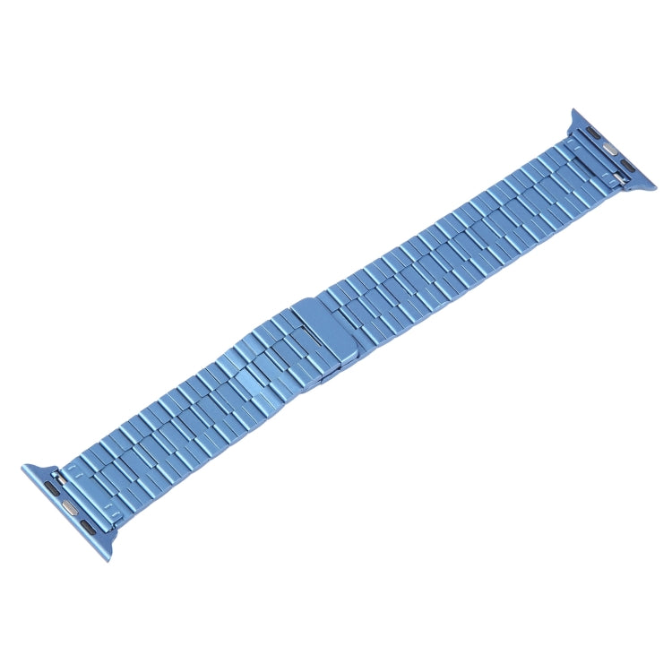 For Apple Watch Series 8 41mm Bamboo Stainless Steel Magnetic Watch Band(Blue) by bashfashion
