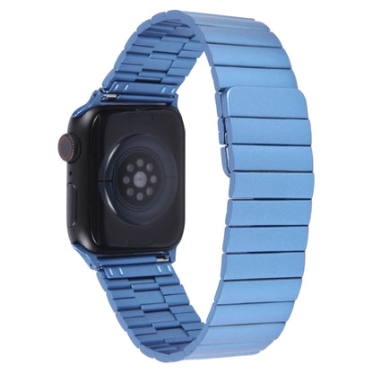For Apple Watch Series 8 41mm Bamboo Stainless Steel Magnetic Watch Band(Blue) by bashfashion