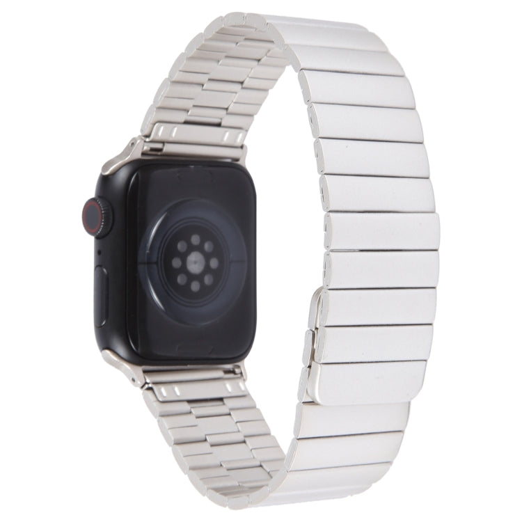 For Apple Watch Series 8 41mm Bamboo Stainless Steel Magnetic Watch Band(Starlight) by bashfashion