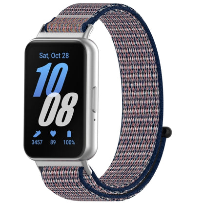 For Samsung Galaxy Fit 3 Nylon Loop Hook and Loop Fastener Watch Band(Midnight Blue) by bashfashion