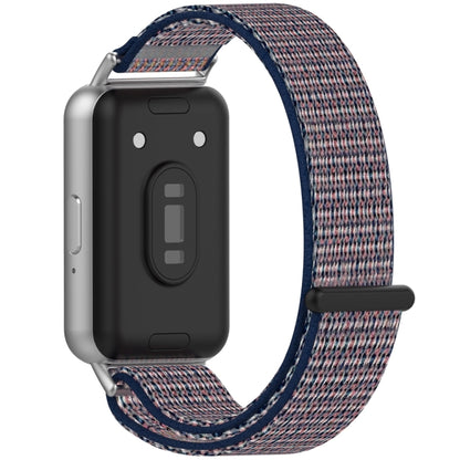 For Samsung Galaxy Fit 3 Nylon Loop Hook and Loop Fastener Watch Band(Midnight Blue) by bashfashion