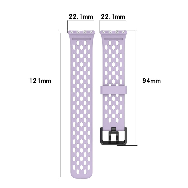 For Samsung Galaxy Fit 3 Hole Style Dual Buckle Silicone Watch Band(Light Pink) by bashfashion
