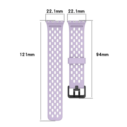 For Samsung Galaxy Fit 3 Hole Style Dual Buckle Silicone Watch Band(Light Pink) by bashfashion