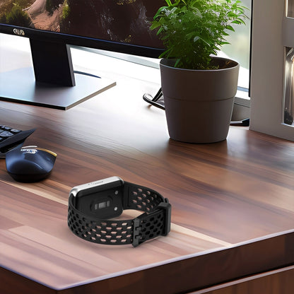 For Samsung Galaxy Fit 3 Hole Style Dual Buckle Silicone Watch Band(White) by bashfashion