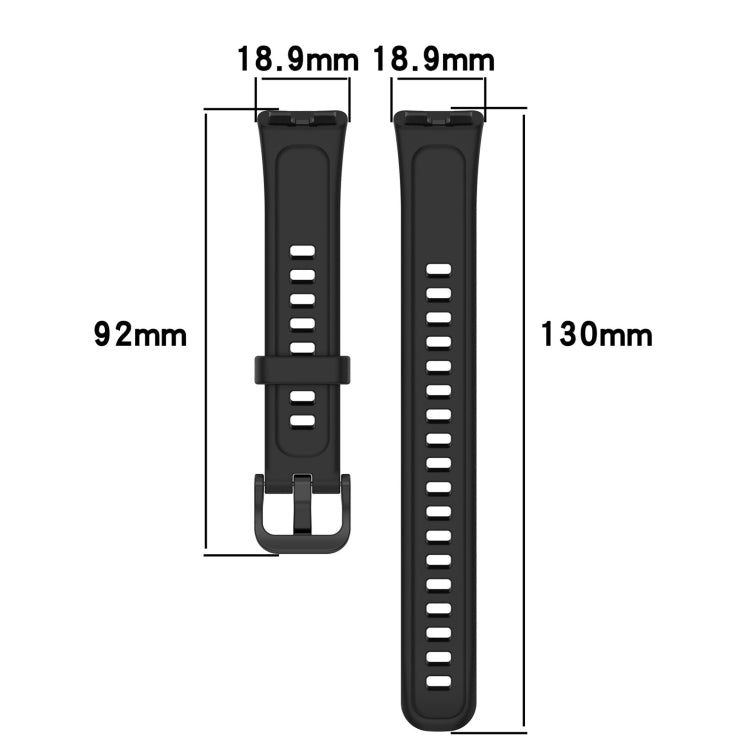 For Huawei Band 10 / 9 / 8 Solid Color Colorful Buckle Silicone Watch Band(Dark Green) by bashfashion