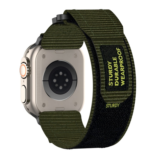 For Apple Watch Series 6 40mm Nylon Hook And Loop Fastener Watch Band(Army Green) by bashfashion