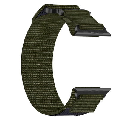 For Apple Watch Series 3 38mm Nylon Hook And Loop Fastener Watch Band(Army Green) by bashfashion