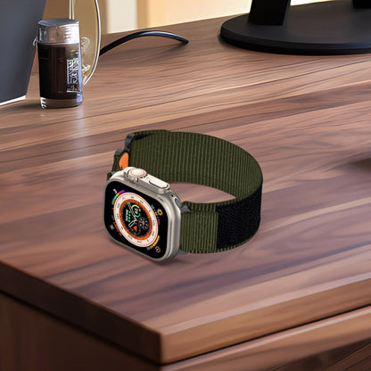 For Apple Watch Series 5 40mm Nylon Hook And Loop Fastener Watch Band(Army Green) by bashfashion