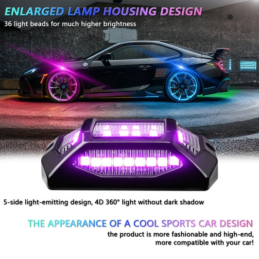 6 in 1 G6 RGB Colorful Car Chassis Light LED Music Atmosphere Light With 24-Button Remote Control by bashfashion