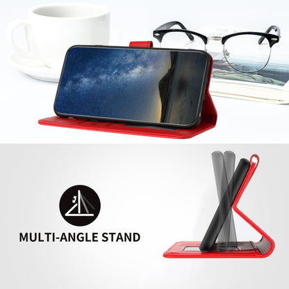 For iPhone 16e Datura Flower Embossed Flip Leather Phone Case(Red) by bashfashion