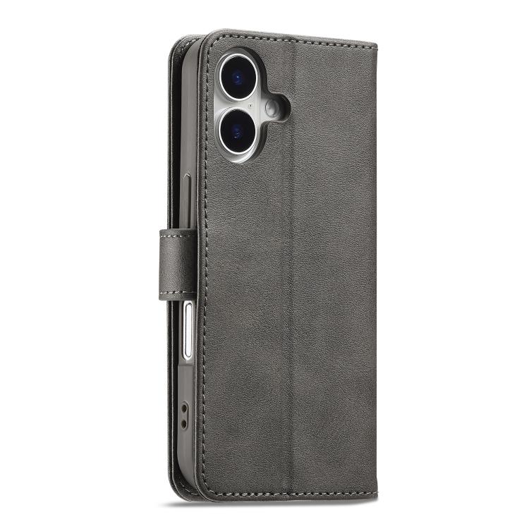 LC.IMEEKE Calf Texture Horizontal Flip Leather Case For iPhone 17(Grey) by LC.IMEEKE