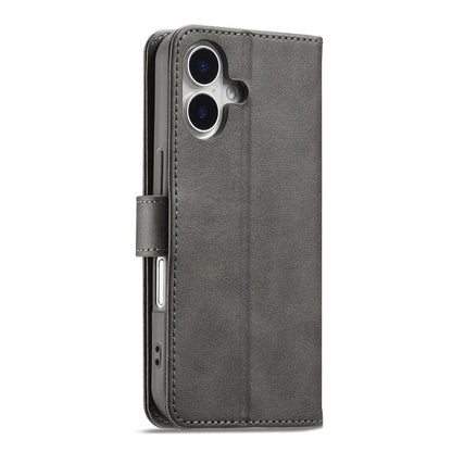LC.IMEEKE Calf Texture Horizontal Flip Leather Case For iPhone 17(Grey) by LC.IMEEKE