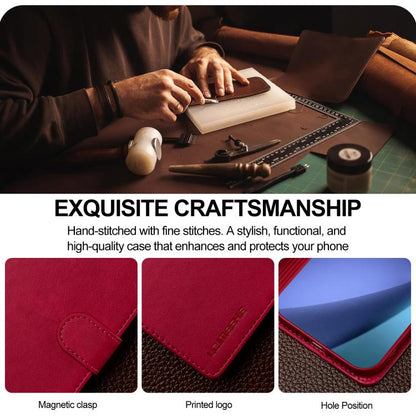 LC.IMEEKE Calf Texture Horizontal Flip Leather Case For iPhone Air(Red) by LC.IMEEKE