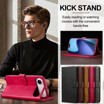 LC.IMEEKE Calf Texture Horizontal Flip Leather Case For iPhone Air(Red) by LC.IMEEKE