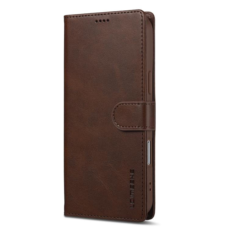 LC.IMEEKE Calf Texture Horizontal Flip Leather Case For iPhone 17 Pro Max(Brown) by LC.IMEEKE