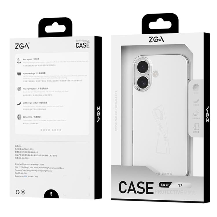 For iPhone 17 ZGA Clear TPU Shockproof Phone Case(Transparent) by ZGA