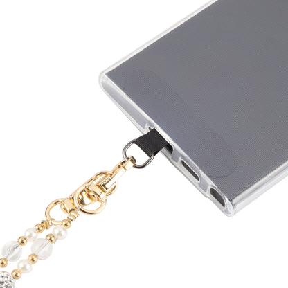 Mobile Phone Anti-lost Long Chain Flash Diamond Pearl Crossbody Lanyard(Green) by bashfashion