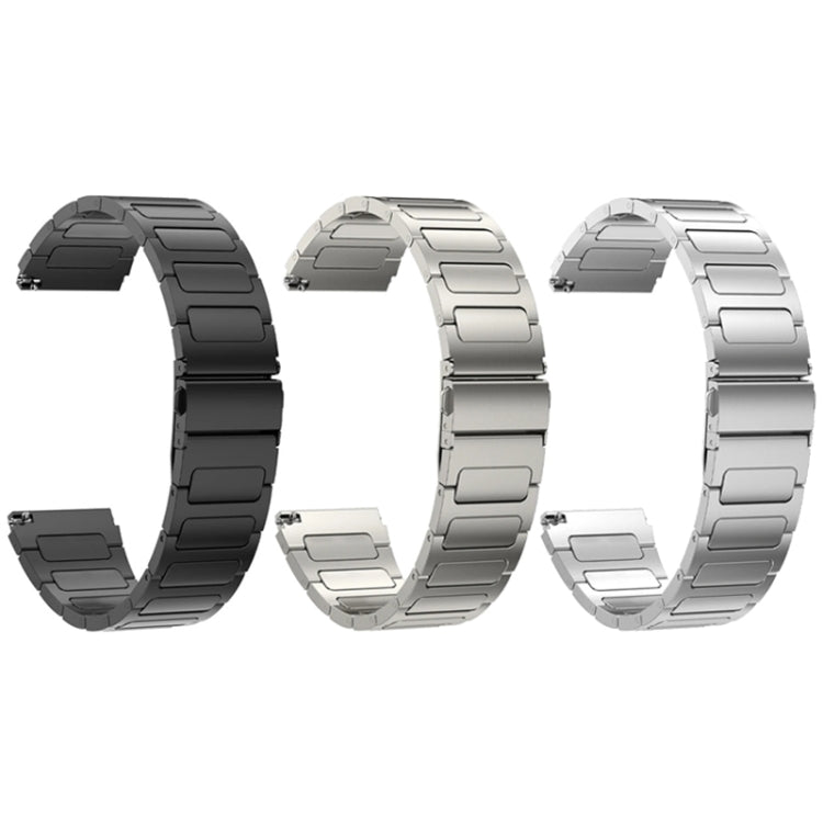 For Huawei Watch 4 / 4 Pro 22mm Flat Buckle Titanium Alloy Watch Band(Black) by bashfashion