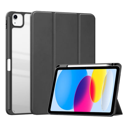 For iPad 2025 / 2022 ZGA Tri-Fold Voltage Smart Leather Tablet Case(Black) by ZGA