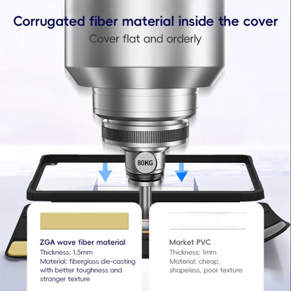 For iPad Air 10.9 2022 / 2020 ZGA Tri-Fold Voltage Smart Leather Tablet Case(Black) by ZGA