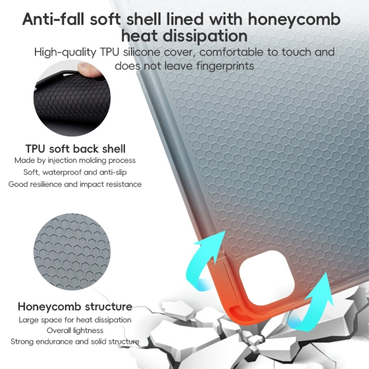 For iPad 2025 / 2022 ZGA Tri-Fold Voltage Smart Leather Tablet Case(Blue) by ZGA