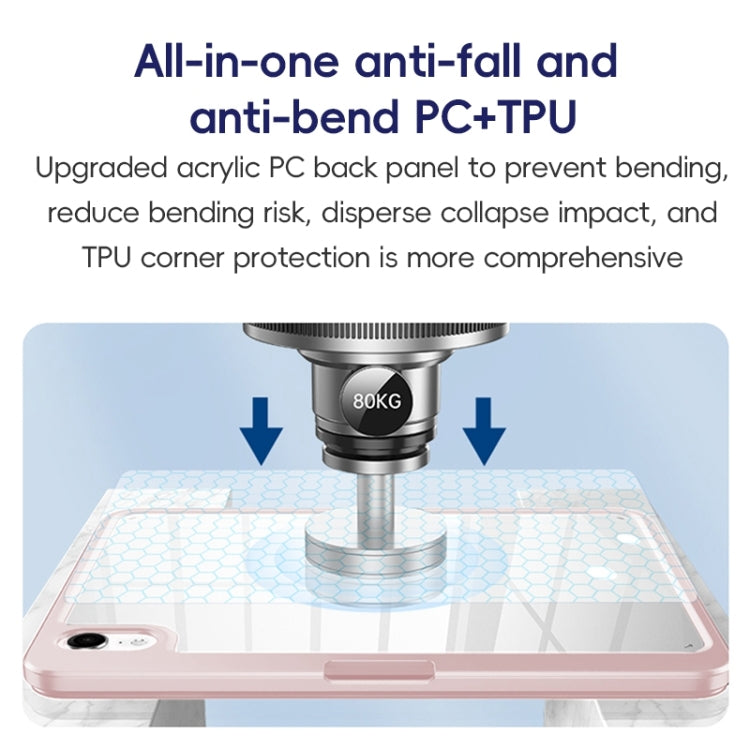 For iPad Air 10.9 2022 / 2020 ZGA Tri-Fold 360 Rotation Smart Leather Tablet Case(Pink) by ZGA