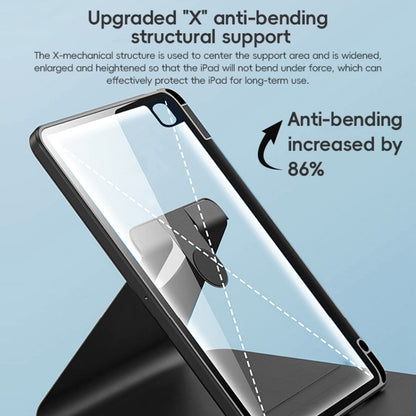 For iPad 2025 / 2022 ZGA Tri-Fold 360 Rotation Smart Leather Tablet Case(Pink) by ZGA