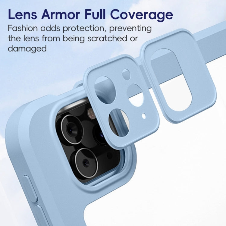 For iPad Pro 12.9 2022/2021/2020 ZGA Tri-Fold 360 Rotation Smart Leather Tablet Case(Pink) by ZGA