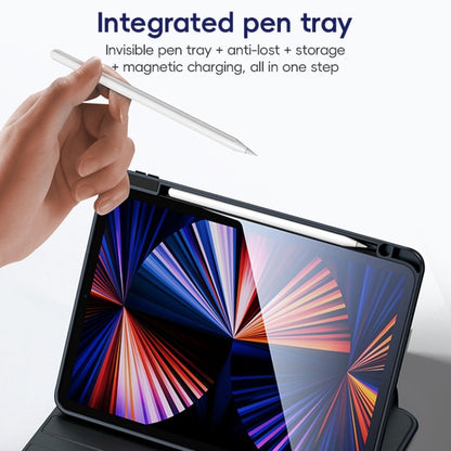 For iPad 10.2 2021/2020/2019 ZGA Tri-Fold 360 Rotation Smart Leather Tablet Case(Black) by ZGA