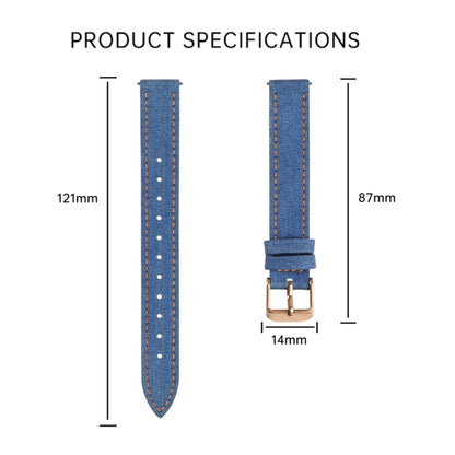 For Garmin Lily 2 14mm Linen Fabric Leather Watch Band(Black) by bashfashion