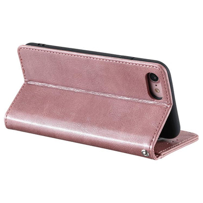 For iPhone 16e Simple 6-Card Wallet Leather Phone Case(Rose Gold) by bashfashion