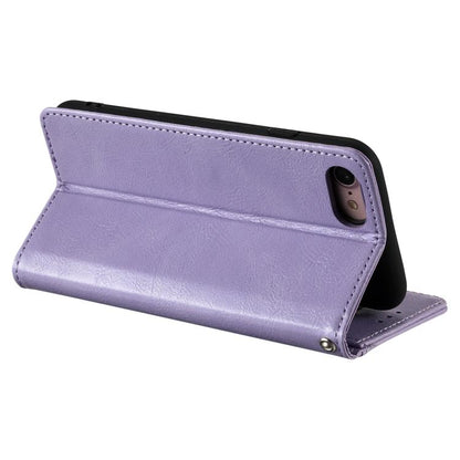 For iPhone 16e Simple 6-Card Wallet Leather Phone Case(Purple) by bashfashion