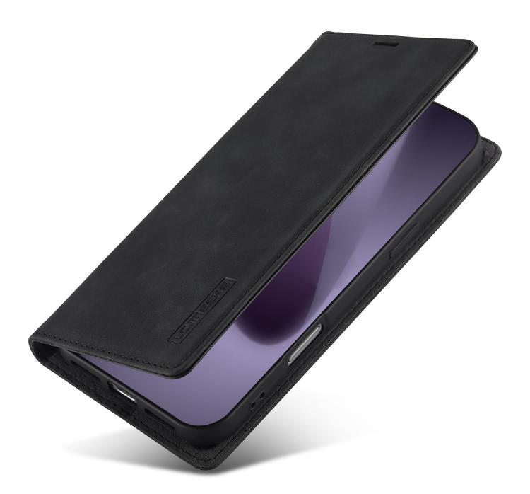 For iPhone 17 Pro Max LC.IMEEKE Strong Magnetism Microfiber Leather Phone Case(Black) by LC.IMEEKE