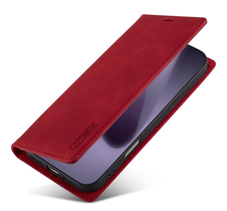 For iPhone 17 Pro LC.IMEEKE Strong Magnetism Microfiber Leather Phone Case(Red) by LC.IMEEKE
