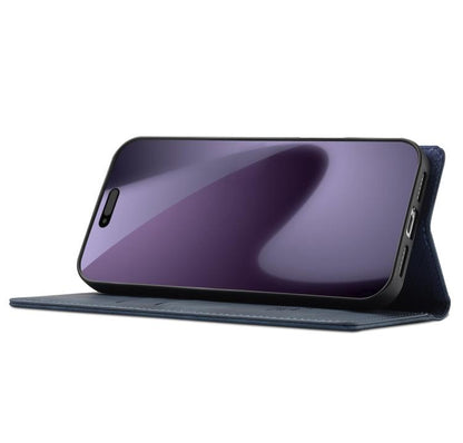 For iPhone 17 Pro LC.IMEEKE Strong Magnetism Microfiber Leather Phone Case(Blue) by LC.IMEEKE