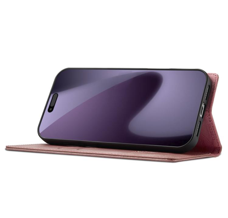 For iPhone 17 Pro LC.IMEEKE Strong Magnetism Microfiber Leather Phone Case(Rose Gold) by LC.IMEEKE