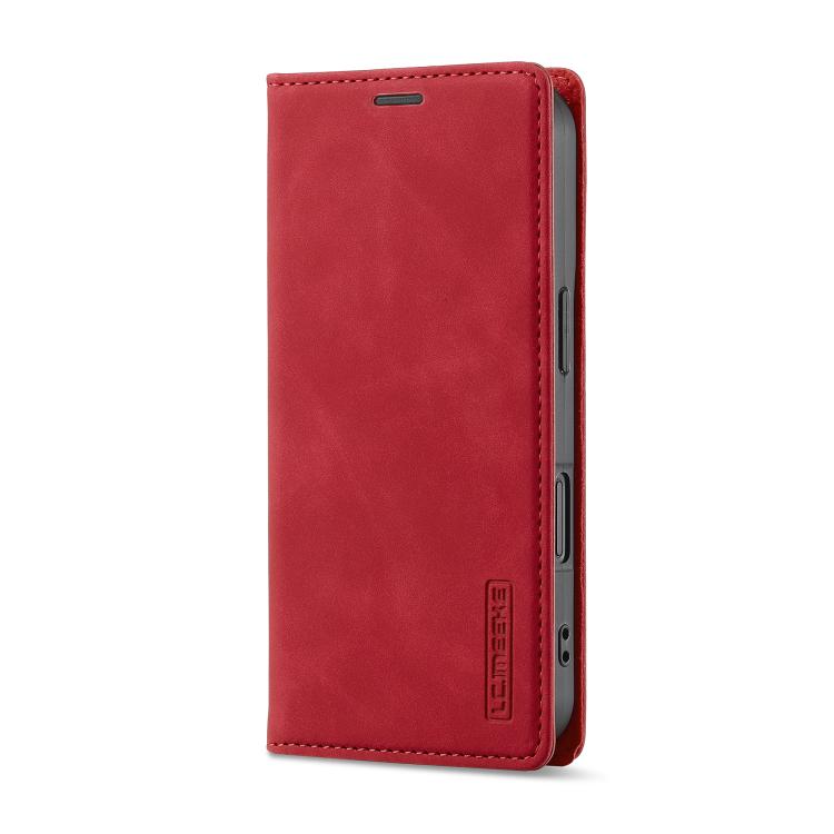 For iPhone 17 LC.IMEEKE Strong Magnetism Microfiber Leather Phone Case(Red) by LC.IMEEKE