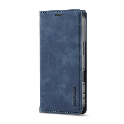 For iPhone 17 LC.IMEEKE Strong Magnetism Microfiber Leather Phone Case(Blue) by LC.IMEEKE